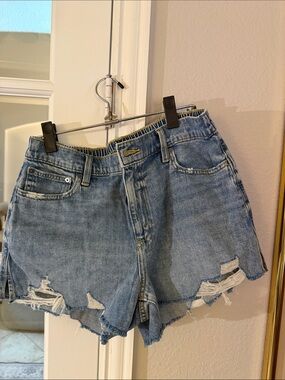 NWT Aerie Denim Pull On Shorts Medium Wash Size M